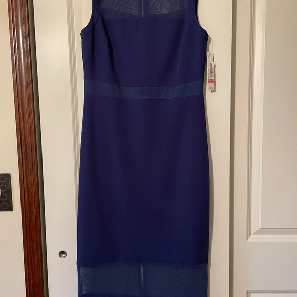 Blue Form Fitting Midi Dress - Picture 5 of 6